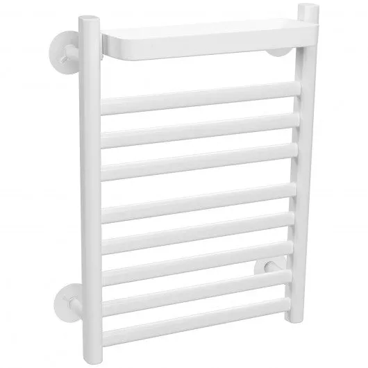 110W Electric Heated Towel Rack with Top Tray for Bathroom and Kitchen
