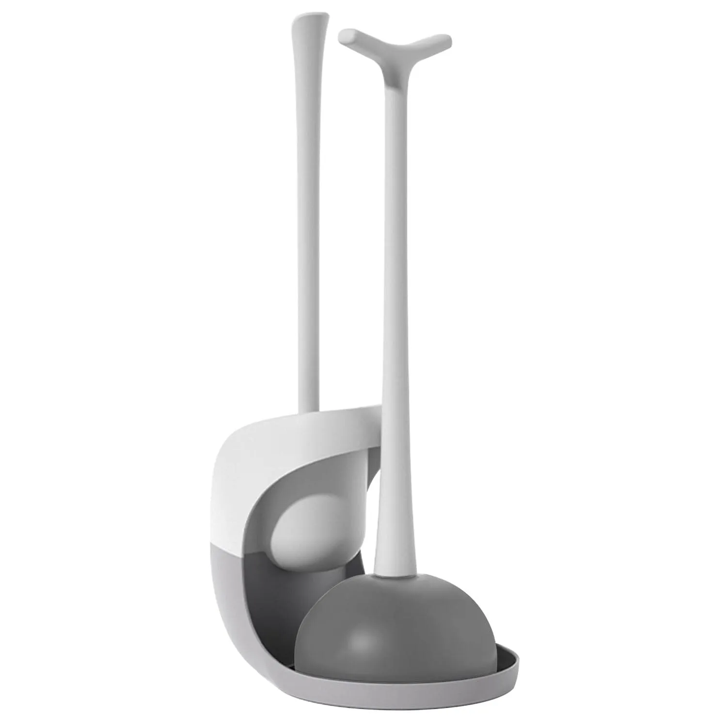 2-in-1 Toilet Plunger and Brush Combo Set with Ventilated Holder