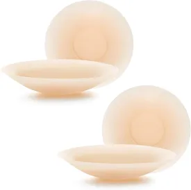 2025 Nipple Covers 2 Pairs-Nipple Protection Silicone Seamless Adhesive Nipple Pasties for Women Reusable Breast Petals Nude