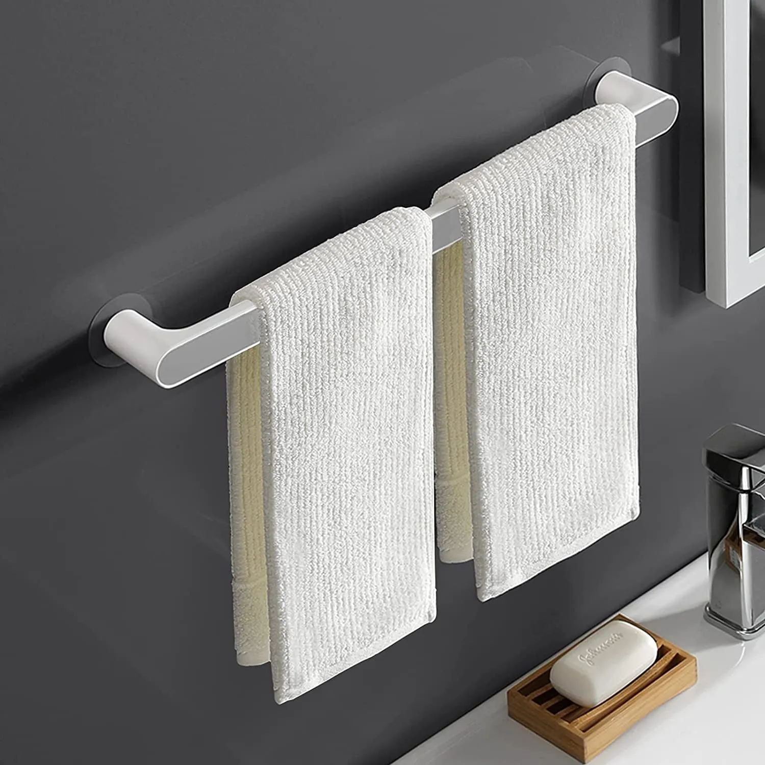 9130 Towel Rack & Multiuse Rack With 2 Sticker For Home & Multiuse Rack