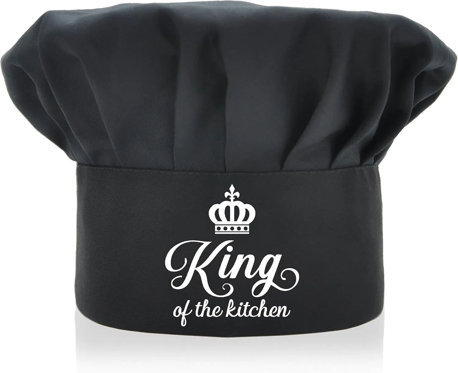 AGMdesign King of The Kitchen Funny Chef Hat, Funny Chef Wear, Adjustable Kitchen Cooking Hat for Men & Women Black, Mother's Day/Father's Day/Birthday Gift for Him, Her, Mom, Dad, Friend