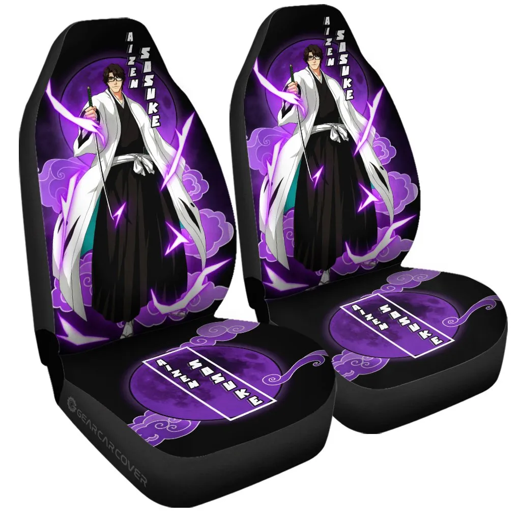 Aizen Sosuke Car Seat Covers Custom Bleach Car Interior Accessories