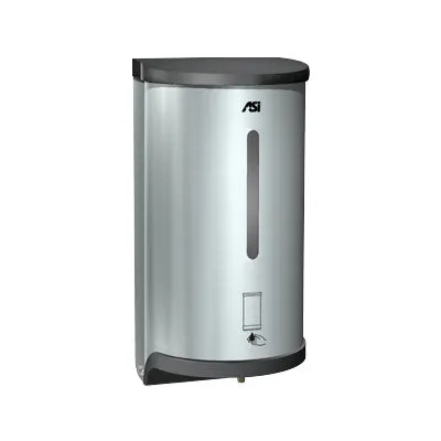 ASI 0362 Commercial Liquid Soap Dispenser, Surface-Mounted, Touch-Free, Stainless Steel - 30 Oz