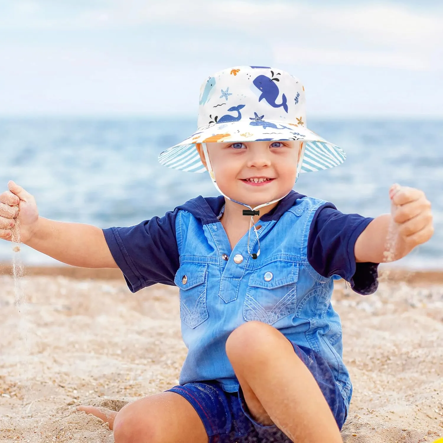 Baby Sun Hat Baby Boy Hats Toddler Hat UPF 50  Bucket Hat for Baby Girls Infant Beach Hat with Wide Brim Kids Caps