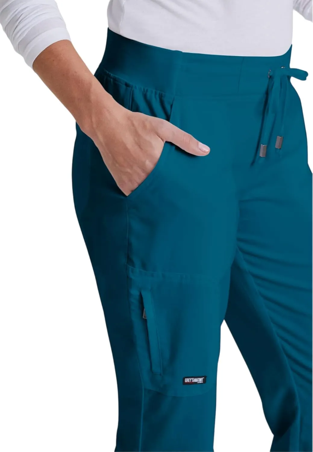 BARCO Grey's Anatomy Scrubs - Mia Scrub Pant for Women, Elastic Back Waist, Mid-Rise Shaped Leg Women's Scrub Pant