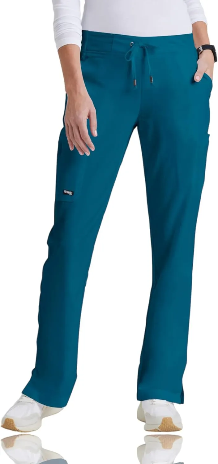 BARCO Grey's Anatomy Scrubs - Mia Scrub Pant for Women, Elastic Back Waist, Mid-Rise Shaped Leg Women's Scrub Pant