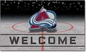 FANMATS 21268 Team Color Crumb Rubber Colorado Avalanche Door Mat, 1 Pack , 19 x30