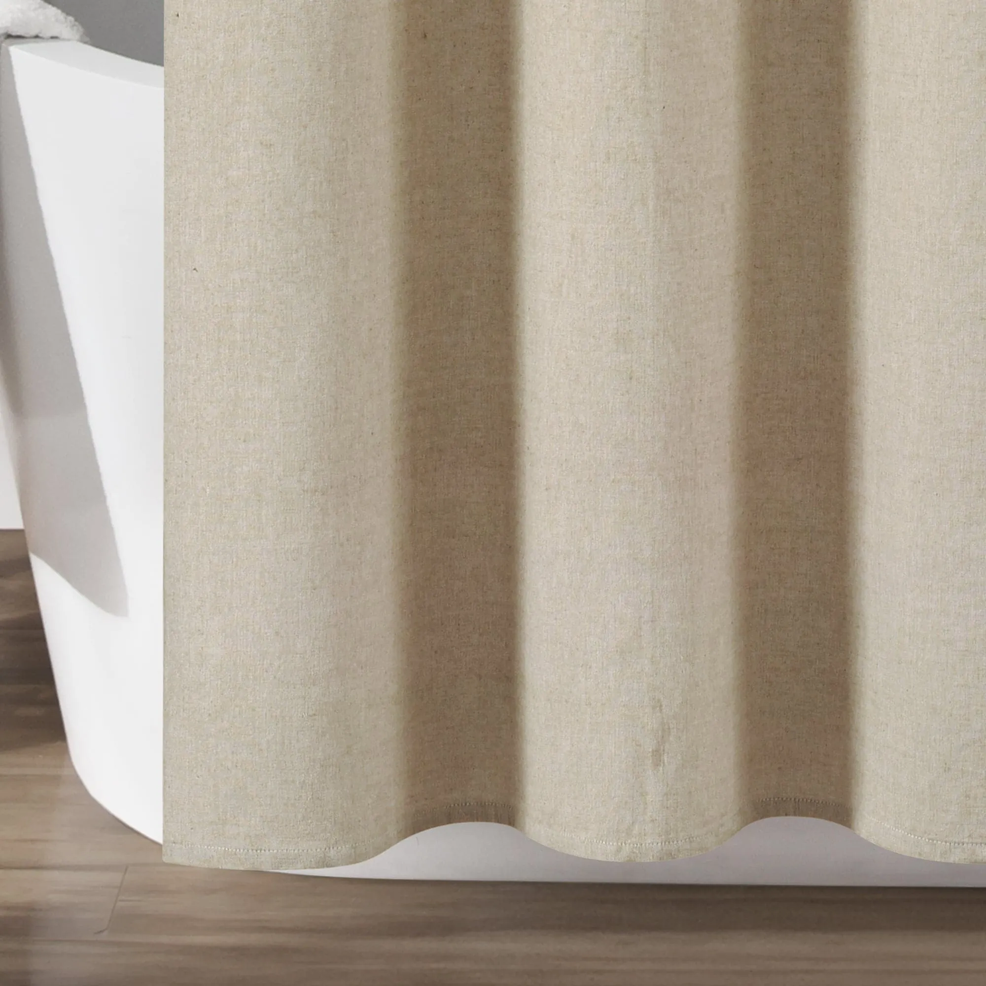 Farmhouse Button Stripe Yarn Dyed Shower Curtain