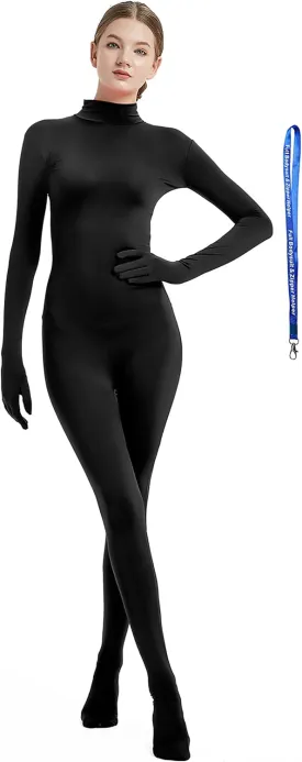 Full Bodysuit Include Zipper Helper Womens Costume Without Hood Spandex Zentai Unitard Body Suit