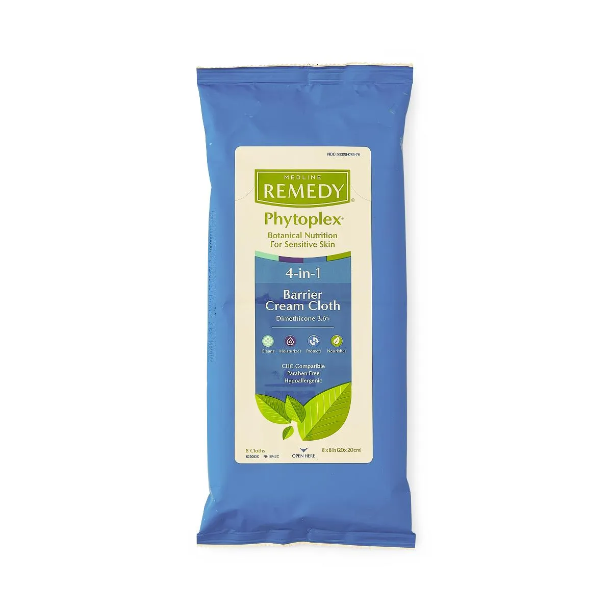 Medline Remedy Phytoplex Barrier Cream Cloths with Dimethicone