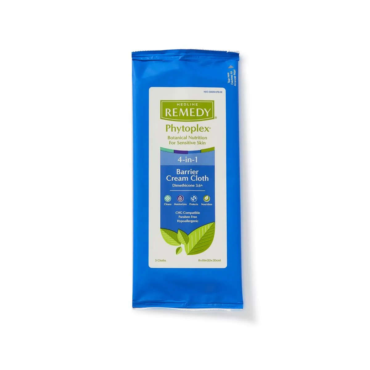 Medline Remedy Phytoplex Barrier Cream Cloths with Dimethicone