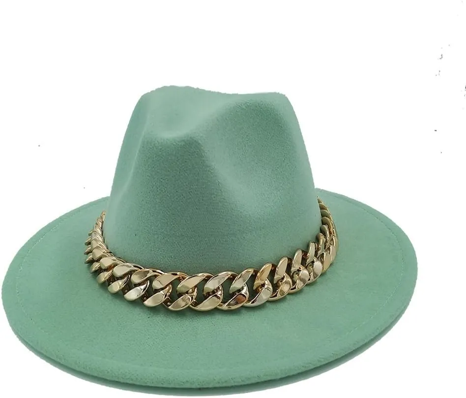 Men Fedora Hat Unisex Solid Color Fedora Hat Women's Wide Brim Jazz Hat Autumn Winter Panama Hat