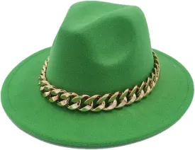 Men Fedora Hat Unisex Solid Color Fedora Hat Women's Wide Brim Jazz Hat Autumn Winter Panama Hat