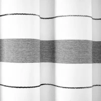New - 72"x72" Chic Striped Yarn Dyed Eco Friendly Recycled Cotton Shower Curtain Gray - Lush Décor