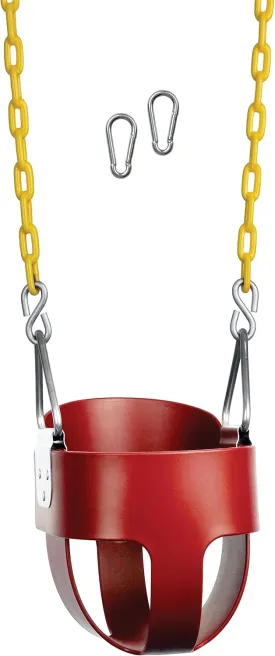 New Bounce Toddler Swing Seat - Outdoor Baby Swing, Fully Assembled with Coated Chains and Rust-Proof Stainless Steel - Your Child Will Love This Heavy Duty High Back Full Bucket Swing