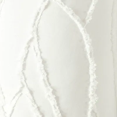New - Lush Décor Jacquard Wave Shower Curtain Soft White: Polyester, Buttonhole Top, Machine Washable