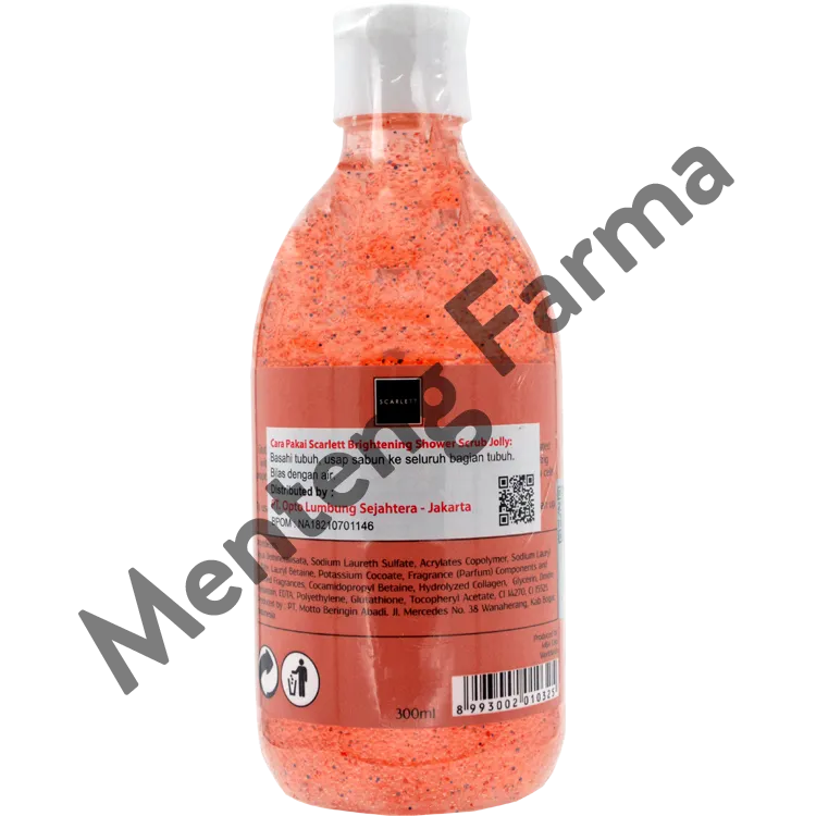 Scarlett Whitening Shower Scrub Jolly 300 ML - Sabun Mandi Dengan Buliran Scrub