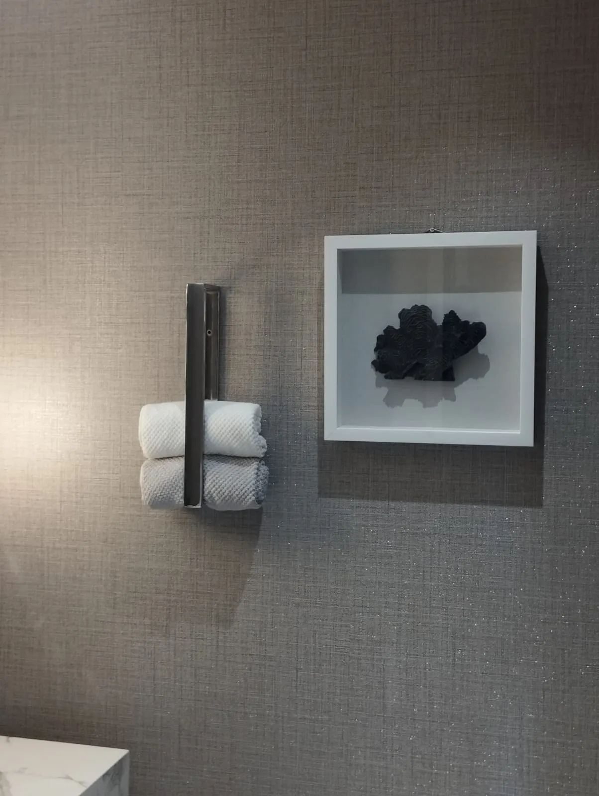 Silver Finished Multi Functional Towel Rack