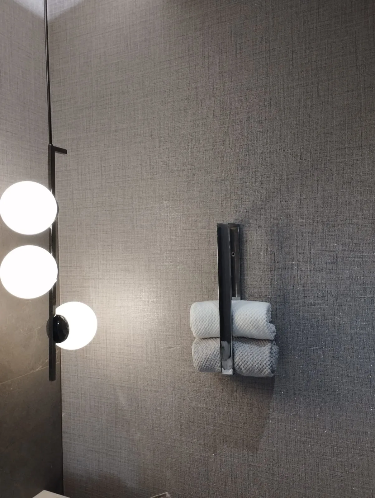 Silver Finished Multi Functional Towel Rack