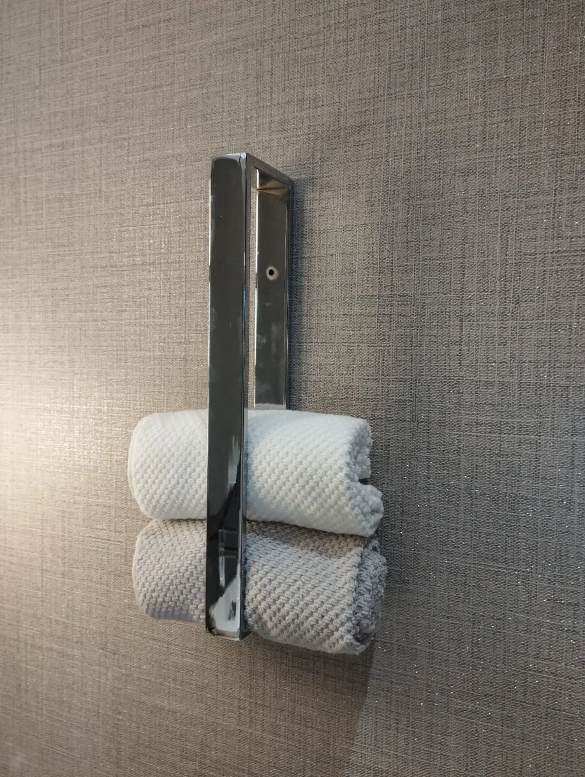 Silver Finished Multi Functional Towel Rack