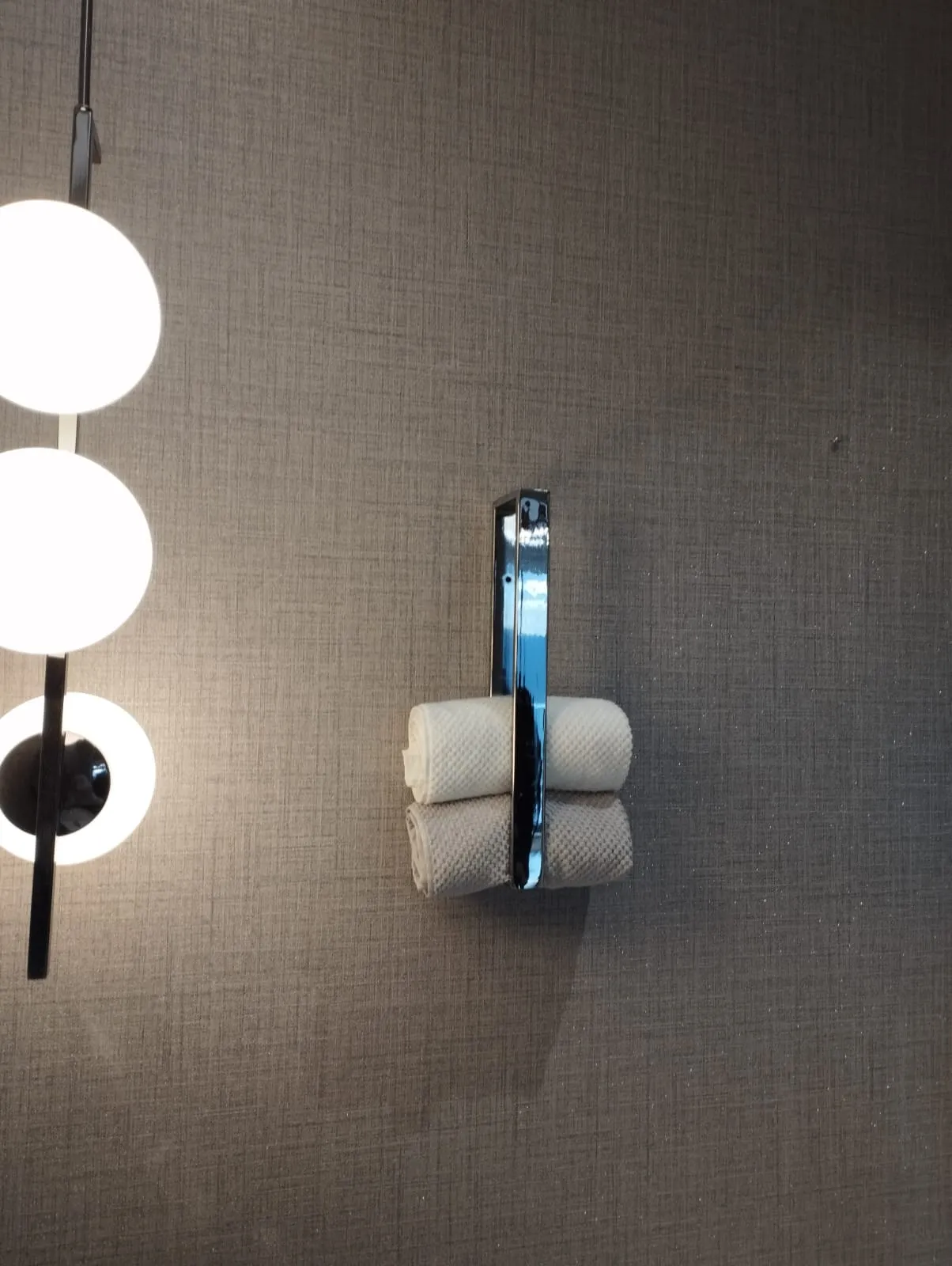 Silver Finished Multi Functional Towel Rack