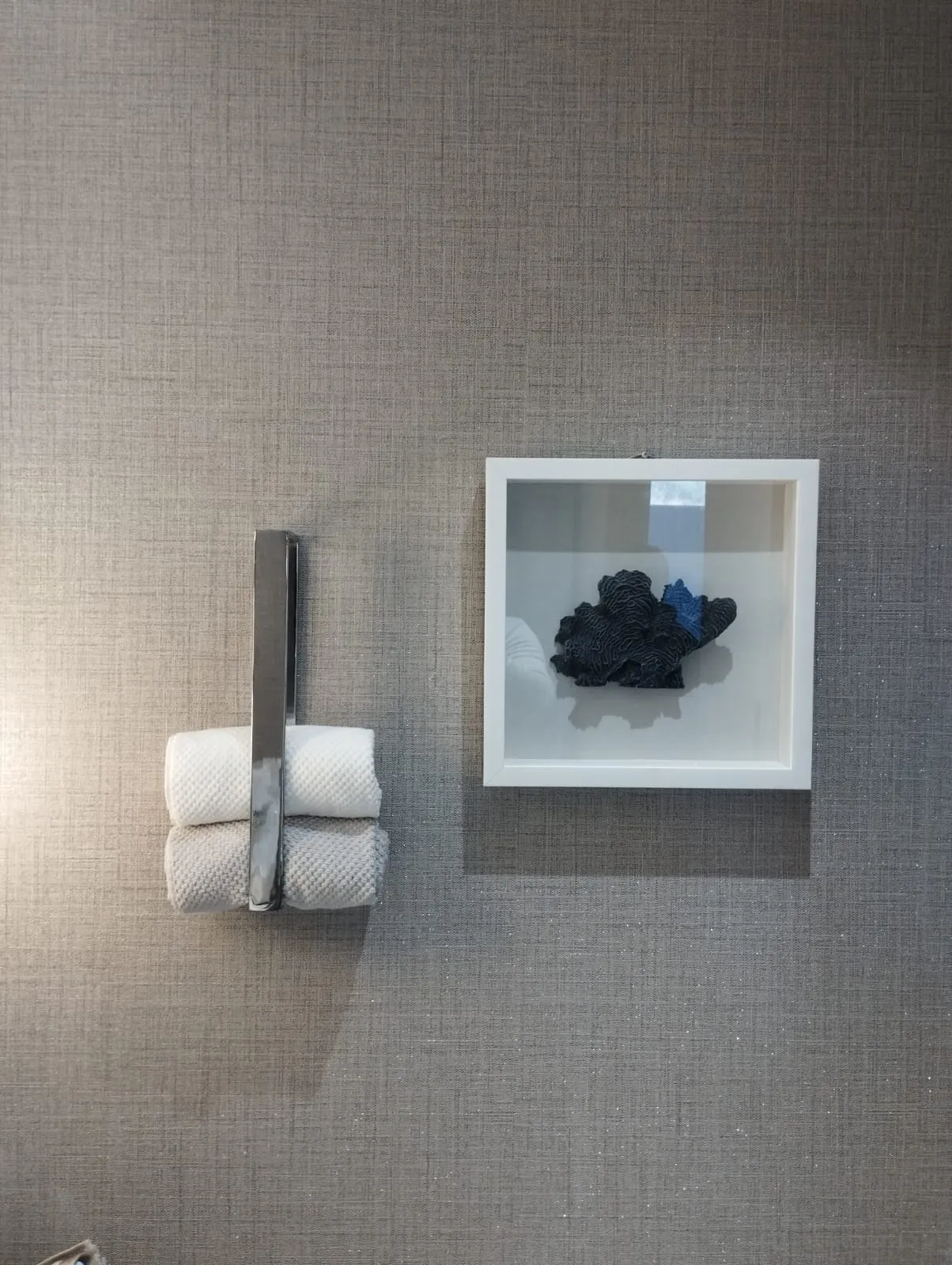 Silver Finished Multi Functional Towel Rack