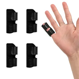 Small Finger Splint, 4 PCS Adjustable Trigger Finger Splint, Straightener for Broken Strained Arthritis for Pinky, Index Splints for Teenagers and Women (Black)