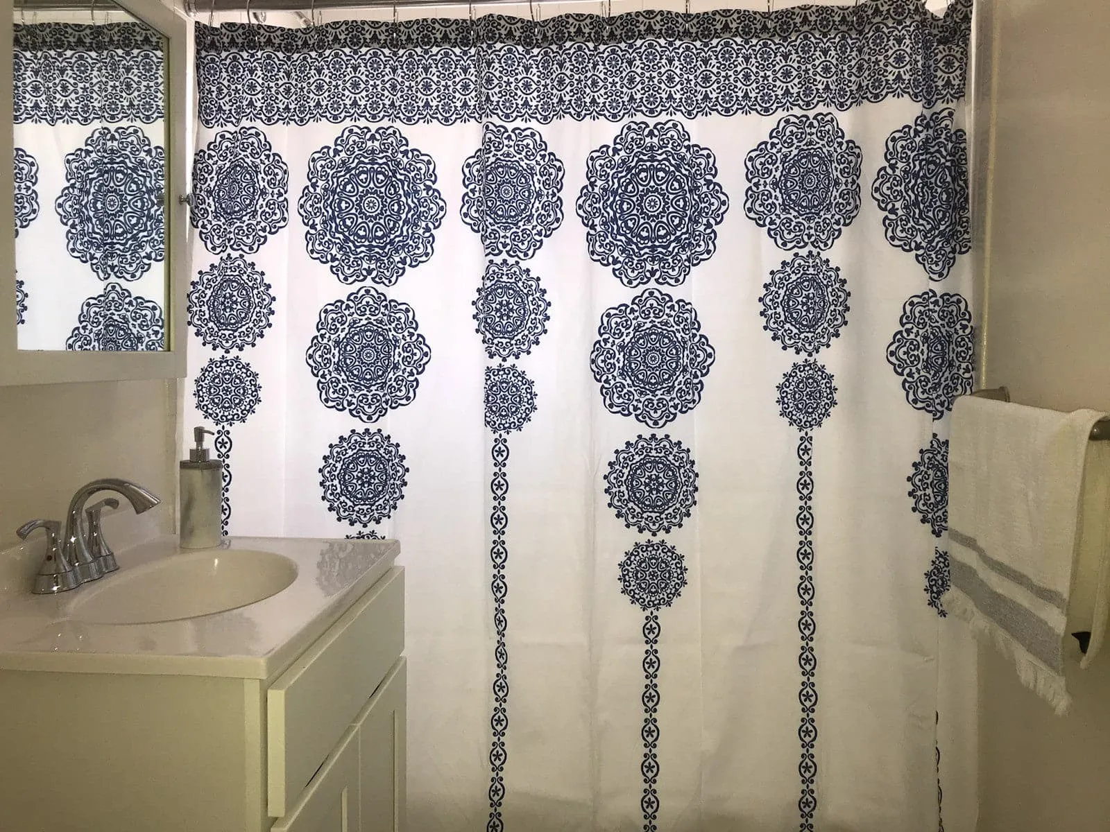 Stripe Medallion Shower Curtain