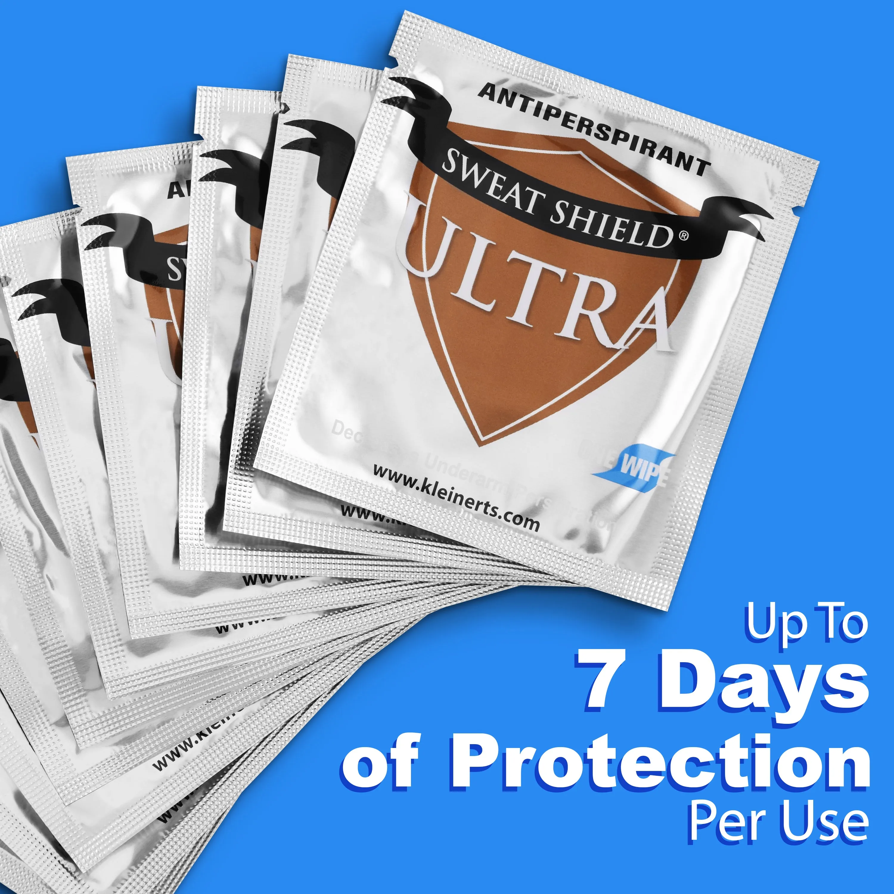 Sweat Shield Ultra Antiperspirant Wipes. Stop All Sweating & Odor For Up To 7 Days With Each Wipe. Dermatologist Recommended. 10 Weeks Supply.