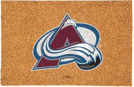 Team Sports America NHL Colorado Avalanche Coir Doormat 36"x24", Officially Licensed Team Logo, Extra Large Front Door Mat, Outdoor Indoor Entrance Rug, Non-Slip Welcome Mat for Porch Patio