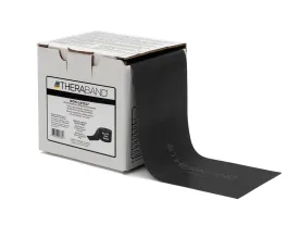 THERABAND Resistance Band 25 Yard Roll, Special Heavy Black Non-Latex Professional Elastic Bands For Upper & Lower Body Exercise, Physical Therapy, Pilates, & Rehab, Dispenser Box, Level 6