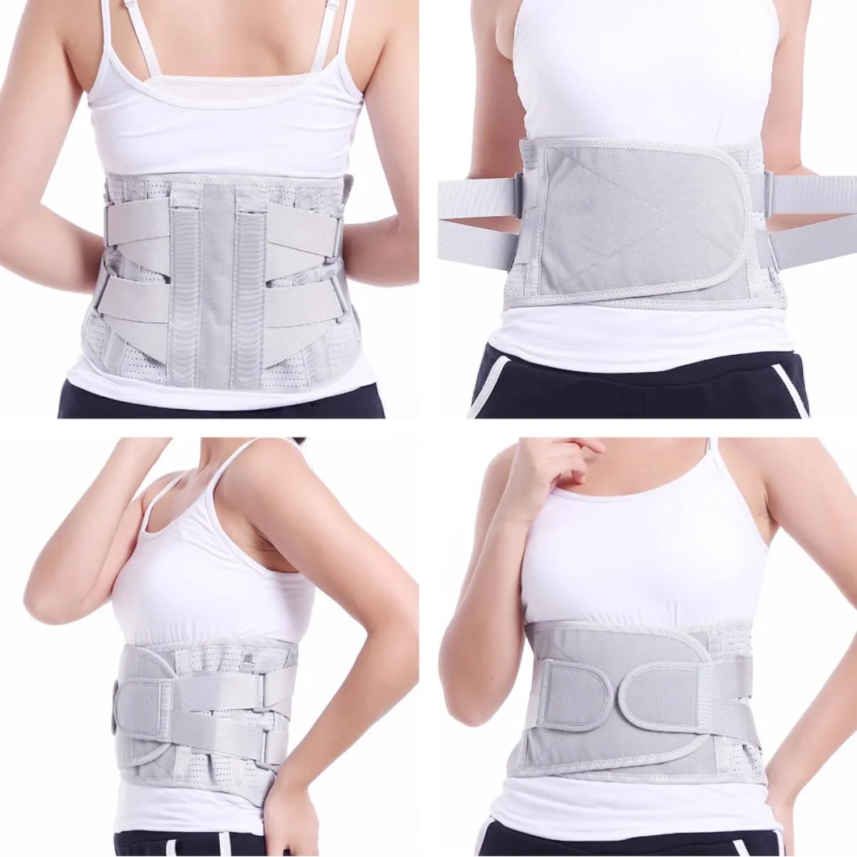 Waist Support Belt Lumbar Brace Universal Widen Back Support for Men Women Breathable Steel Plate Size l