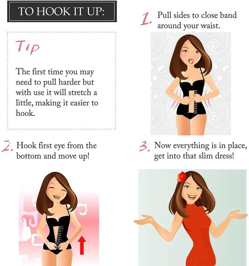 Waist Trainer, Corset Cincher Body Slimmer Shaper Tummy Control for Women
