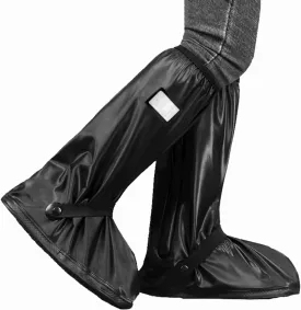 Waterproof Rain Boot Shoe Covers with Reflector,Anti-Snow Rain Gear Reusable Galoshes for Men and Women,Foldable Rain Boot with Zipper, Non-Slip