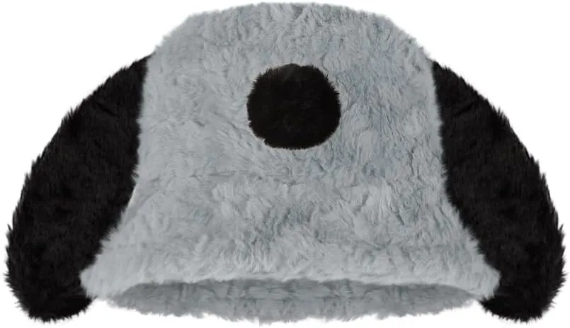 Women Faux Fur Bucket Hat Furry Fisherman Cap Winter Warm Dog Ear Hat Outdoor Thick Windproof Fuzzy Cap